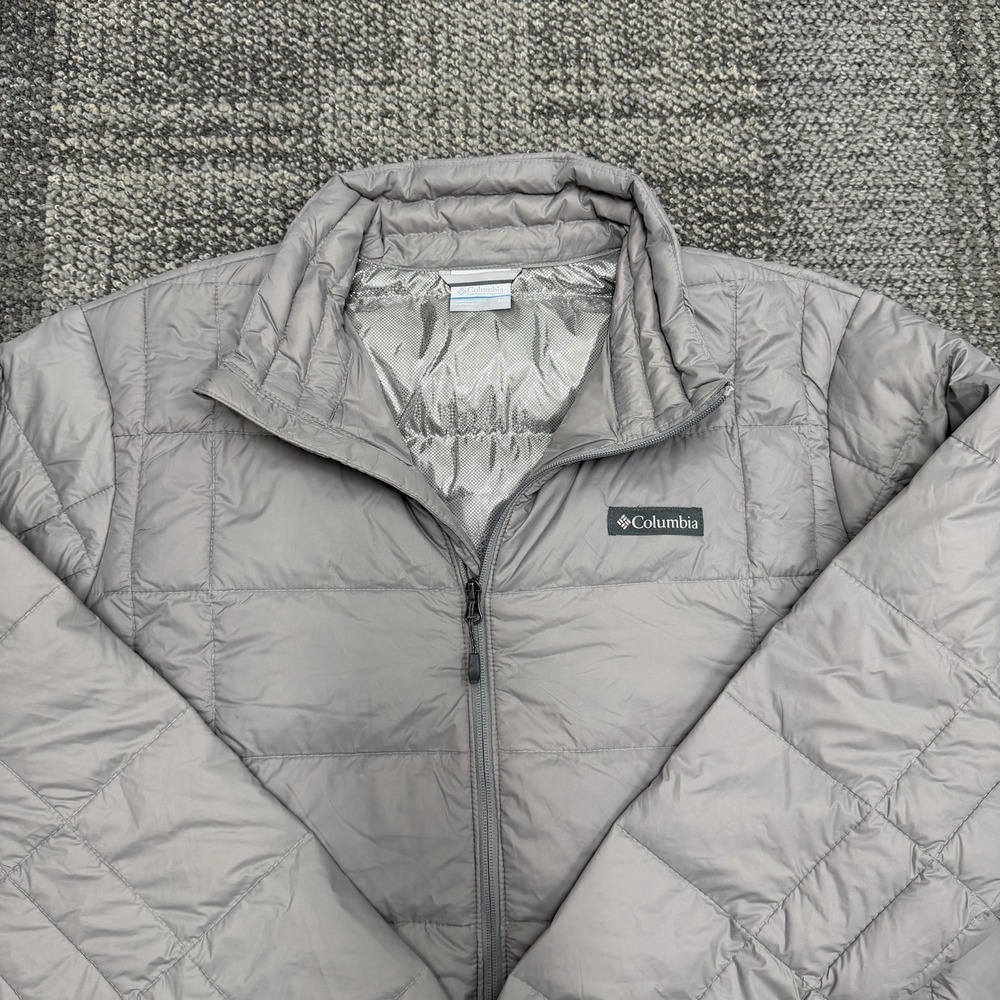 Columbia Down Jacket Men's XL Voodoo Falls 590 II TurboDown Puffer Quilted Gray